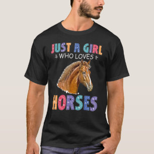 Camiseta Cavalo Para Meninas Adolescentes Apenas Uma Menina