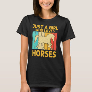 Camiseta Cavalo Para Meninas Crianças Cavalo Corrida de Ca