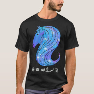 Camiseta Cavalo para Meninas Gráfico Tamanho Plus de Montar