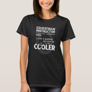 Camiseta Cavalo Para Mulheres Instrutor De Equitação Cavalo