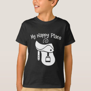Camiseta Cavalo Passa Meu Lugar Feliz Saddle Equestrian Tee