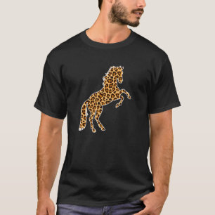 Camiseta Cavalo Pet Animal Imprime Meninas Leopardo Mulhere
