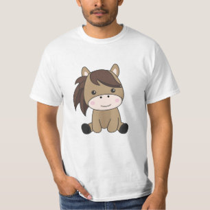 Camiseta Cavalo-Pêu-Pó-Equino Para Crianças