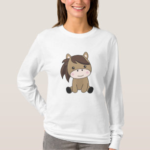 Camiseta Cavalo-Pêu-Pó-Equino Para Crianças
