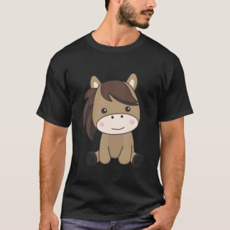 Camiseta Cavalo-Pêu-Pó-Equino Para Crianças-Vintagem