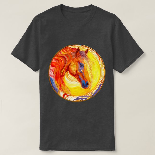 Camiseta Cavalo Pintado 02 T-Camisa (Frente do Design)
