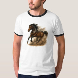 Camiseta Cavalo poderoso correndo pela poeira