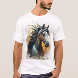 Camiseta Cavalo Poderoso Majestoso Correndo Beleza Selvagem