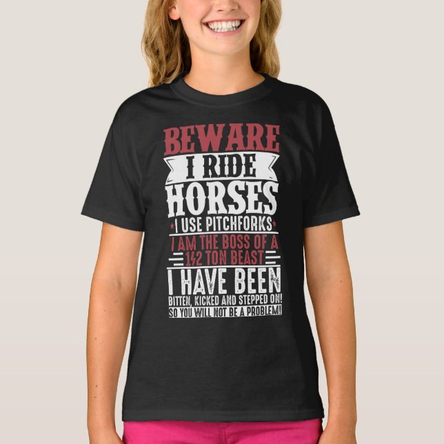 Camiseta Cavalo Povoado Equestre Andar Andando Equestre Eu  (Frente)