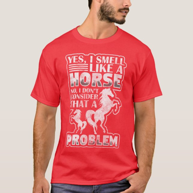 Camiseta Cavalo Povoado Mustang Andando estábulos (Frente)