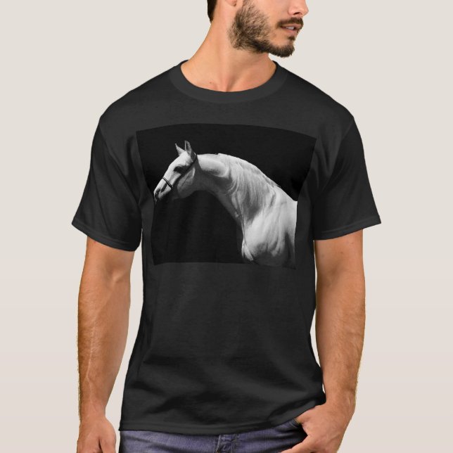 Camiseta Cavalo Preto e Branco (Frente)