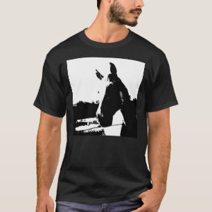 Camiseta Cavalo Preto e Branco