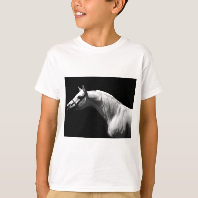Camiseta Cavalo Preto e Branco (Frente)