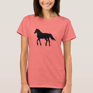 Camiseta Cavalo preto grande bonito