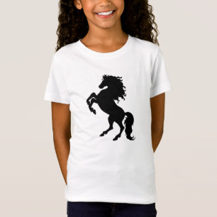 Camiseta Cavalo preto que eleva - o t-shirt cabido Bella da