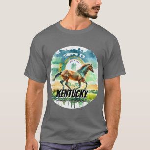 Camiseta Cavalo Puro-Sangue Inglês do Kentucky Animal do Es