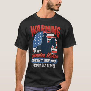 Camiseta Cavalo Quarto de Milha Americano para um Cavaleiro
