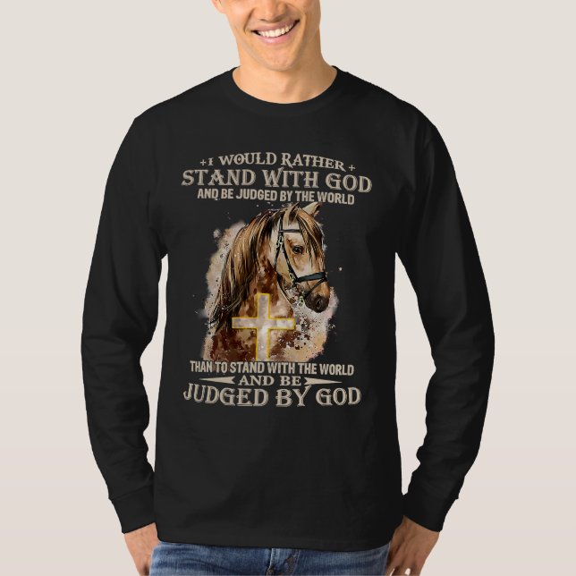 Camiseta Cavalo Que Eu Preferencialmente Com Deus... Ser Ju (Frente)