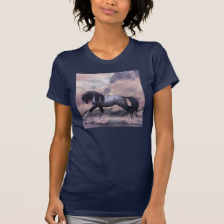 Camiseta Cavalo que trota através do t-shirt eqüino das