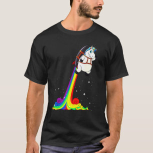 Camiseta Cavalo Rainbow Jetpack Animal Pun