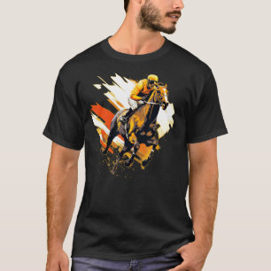 Camiseta Cavalo Rápido e Cavaleiro para Fãs de Equitação