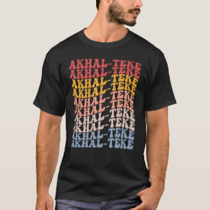 Camiseta Cavalo Retro Groovy Akhal-Teke