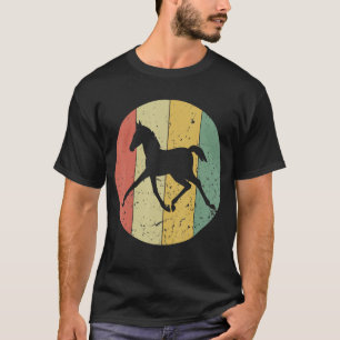 Camiseta Cavalo Retro Silhueta de Cavalo Vintage Animal 80s