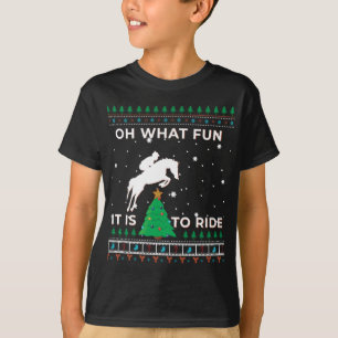 Camiseta Cavalo Rider Equestrian Cowboy Febre Suor de Natal