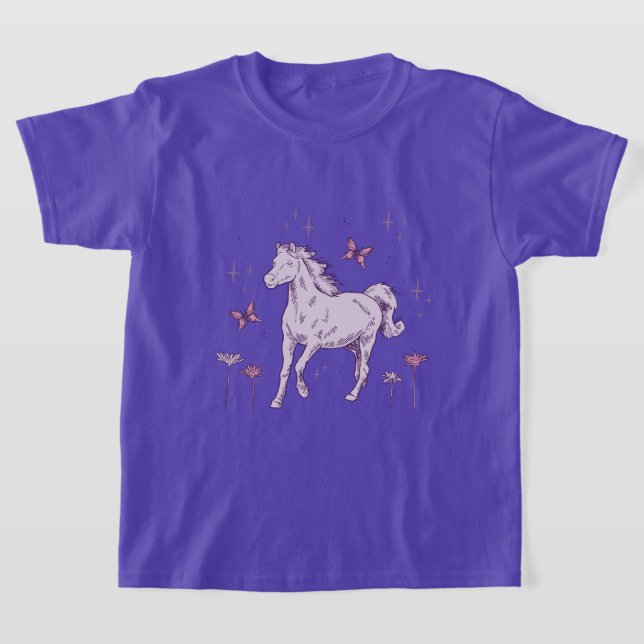 Camiseta Cavalo Roxo Bonito (Postura )