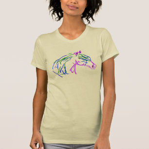 Camiseta Cavalo roxo desenhando em t-shirt por KOH