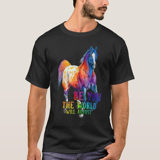 Camiseta Cavalo Seja Você O Mundo Vai Ajustar O Agricultor (Frente)