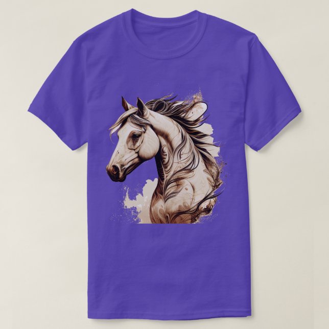 Camiseta Cavalo selvagem 7 (Frente do Design)