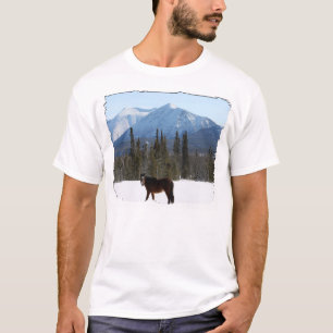 Camiseta Cavalo selvagem na estrada de Alaska