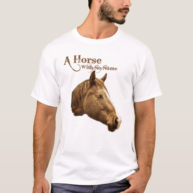 Camiseta Cavalo sem nome Lápis castanho ocidental (Frente)