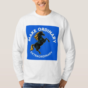 Camiseta Cavalo Simbolizando Motivação