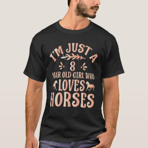 Camiseta Cavalo, sou apenas uma garota de 8 anos que ama a 
