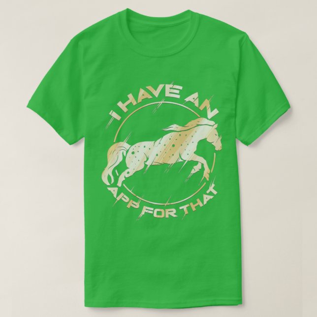 Camiseta Cavalo, tenho um aplicativo para isso (Frente do Design)
