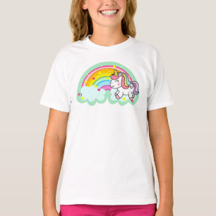 Camiseta Cavalo Unicórnio com Cartoon Arco-Íris-24964