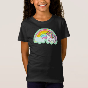 Camiseta Cavalo Unicórnio com Cartoon Arco-Íris-24964