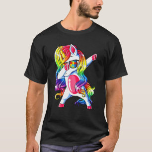 Camiseta Cavalo Unicórnio de Puzzle Arco-íris de Conscienci