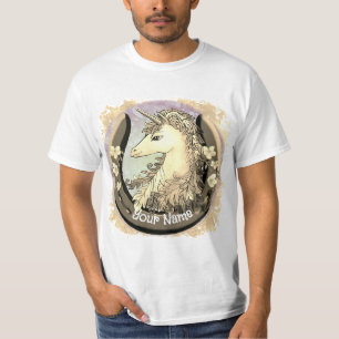 Camiseta Cavalo Unicórnio Dourado Sortudo