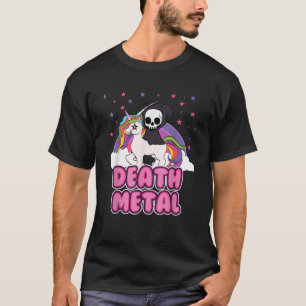 Camiseta Cavalo Unicórnio Morte Ceifador Arco-Íris Heavy Me