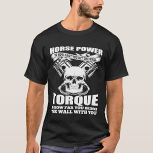 Camiseta Cavalo-Vapor Vs Torque Mecânico de Carro a Diesel