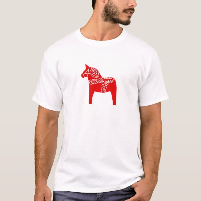 Camiseta Cavalo vermelho de Dala (Frente)