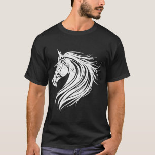 Camiseta Cavalo Vetor Selvagem Esporte Animal Selvagem Vant