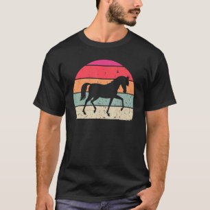 Camiseta Cavalo Vintage Silhueta de Cavalo Retro Animal Cav