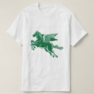 Camiseta Cavalo Voador - Floresta Verde e Branco