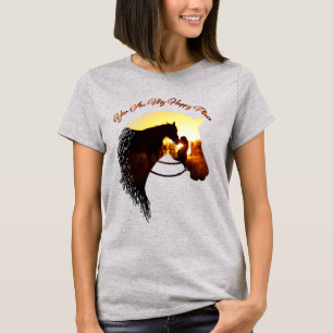 Camiseta Cavalo, Você É Meu Lugar Feliz Para A Mulher Do Ca
