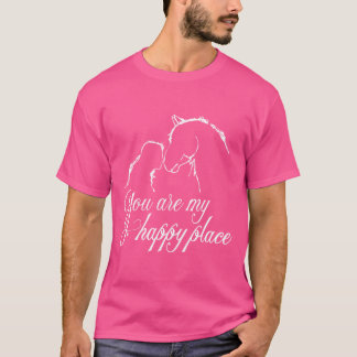Camiseta Cavalo Você Mina Lugar Feliz Mulheres Impressas Gi
