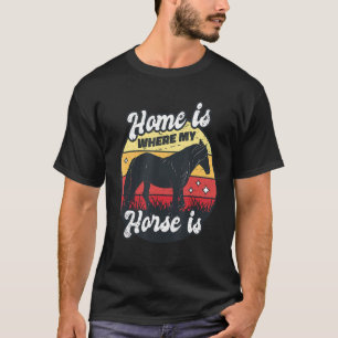 Camiseta Cavalos Andando em Cavalo Retro Cabeça de Cavaleir